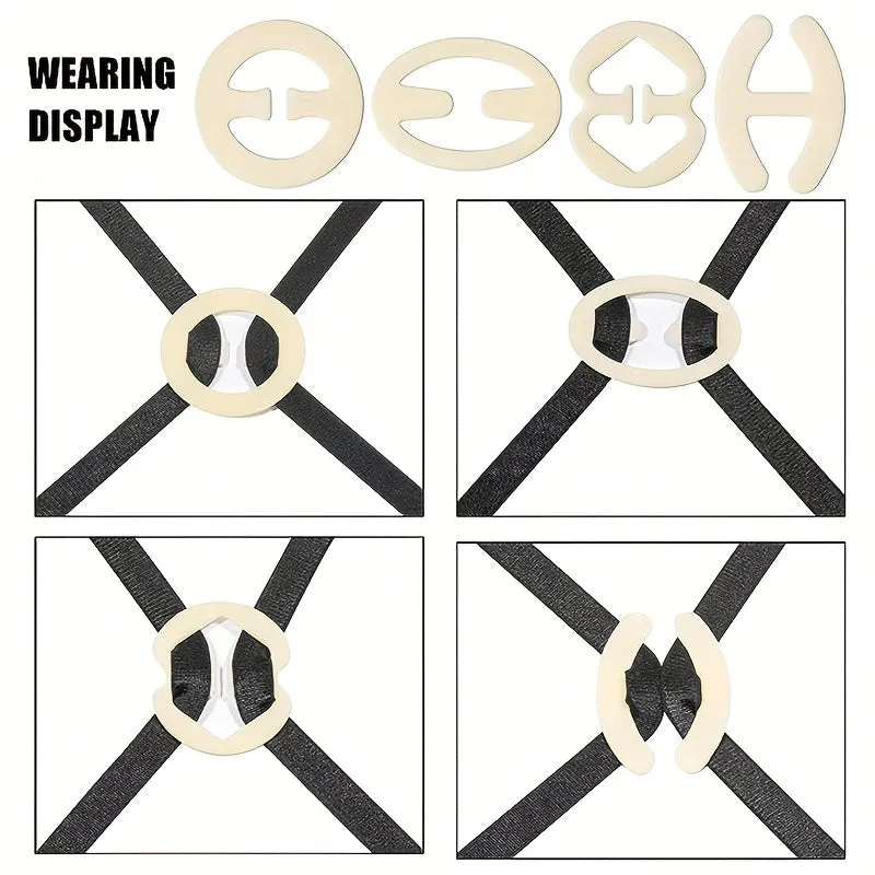 12pcs Nonslip Invisible Bra Strap Clips for Braless Look