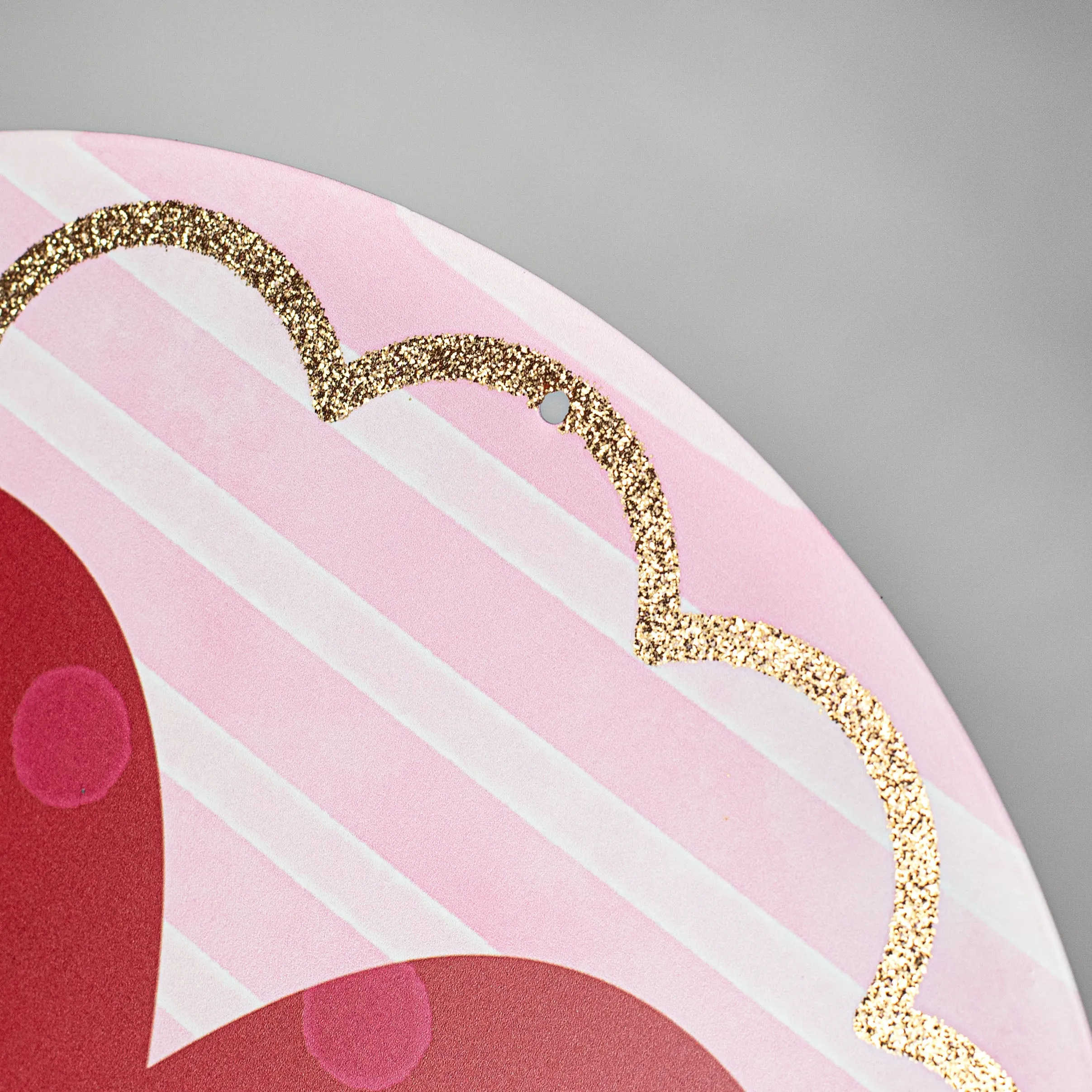 12" Metal Sign: Glittered Love Heart