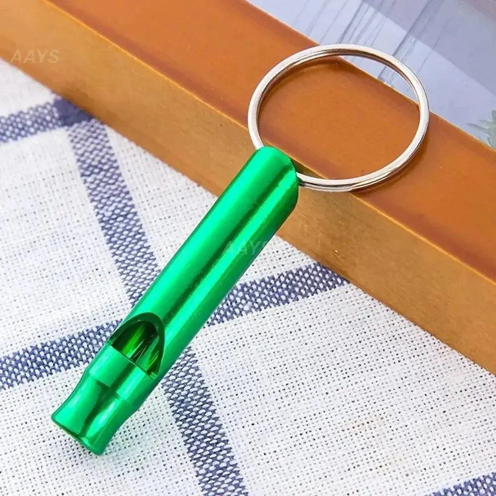 1Pcs Multifunctional Aluminum Emergency Survival Whistle Keychain For Hiking Outdoor Tools Training Whistles Of Survival