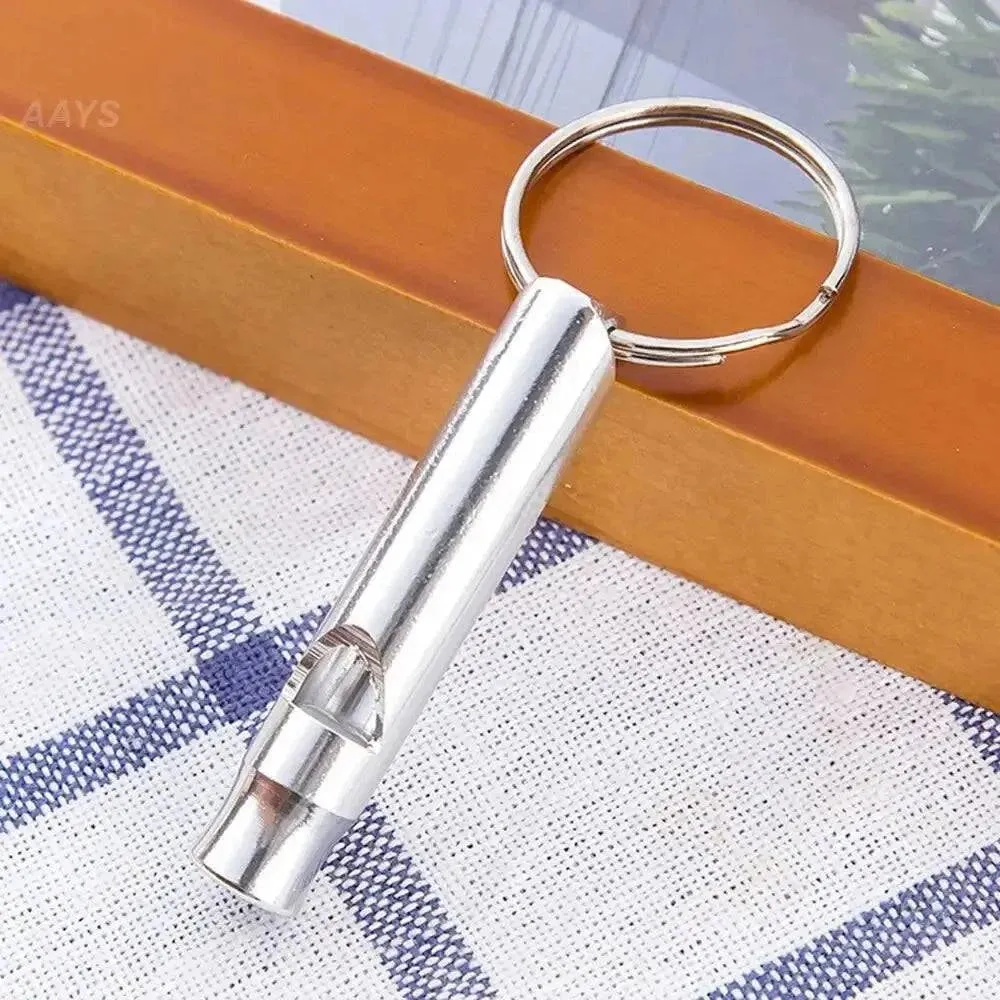 1Pcs Multifunctional Aluminum Emergency Survival Whistle Keychain For Hiking Outdoor Tools Training Whistles Of Survival