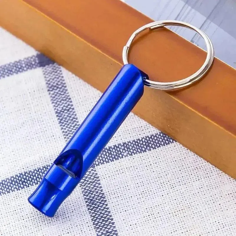 1Pcs Multifunctional Aluminum Emergency Survival Whistle Keychain For Hiking Outdoor Tools Training Whistles Of Survival