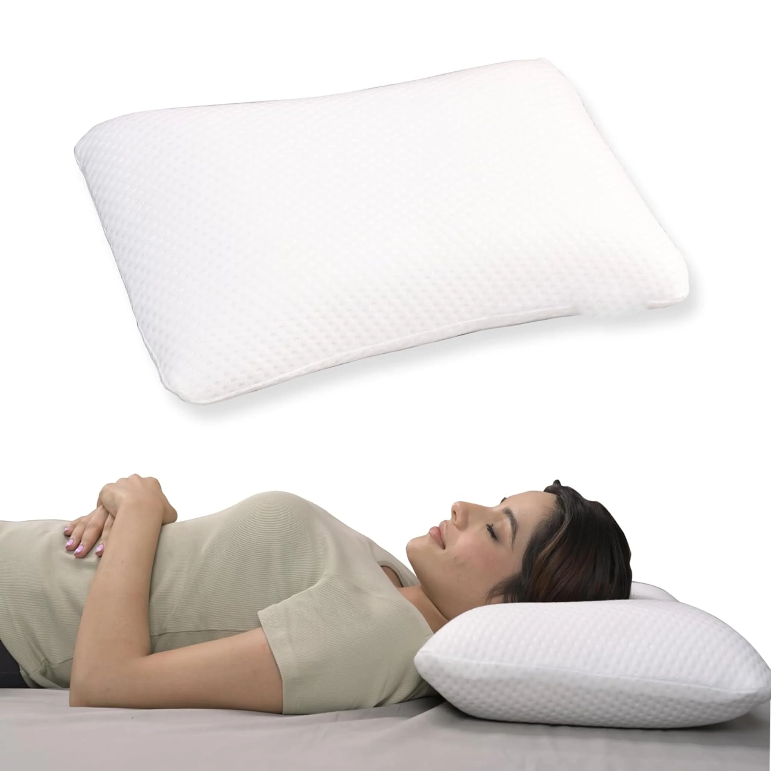 A BEDBOSS Small Regular Memory Pillow Pack of 1 | Small Memory Foam Pillow - Your Compact Solution for Comfortable Sleep - Small Memory Foam Pillow Ideal Support for Restful Sleep