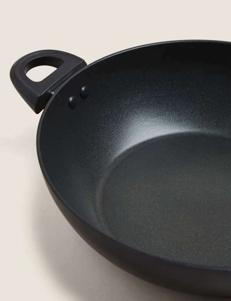 Aluminium 30cm Large Non-Stick Wok