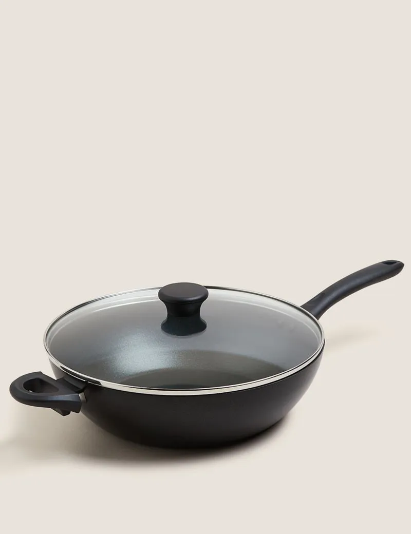 Aluminium 30cm Large Non-Stick Wok