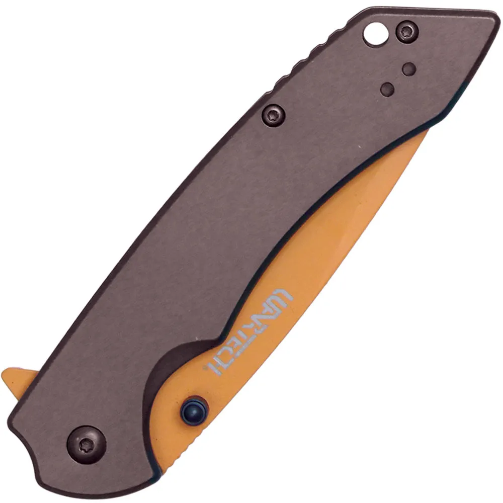 Assisted Open Folding Pocket Knife With Grey Handle