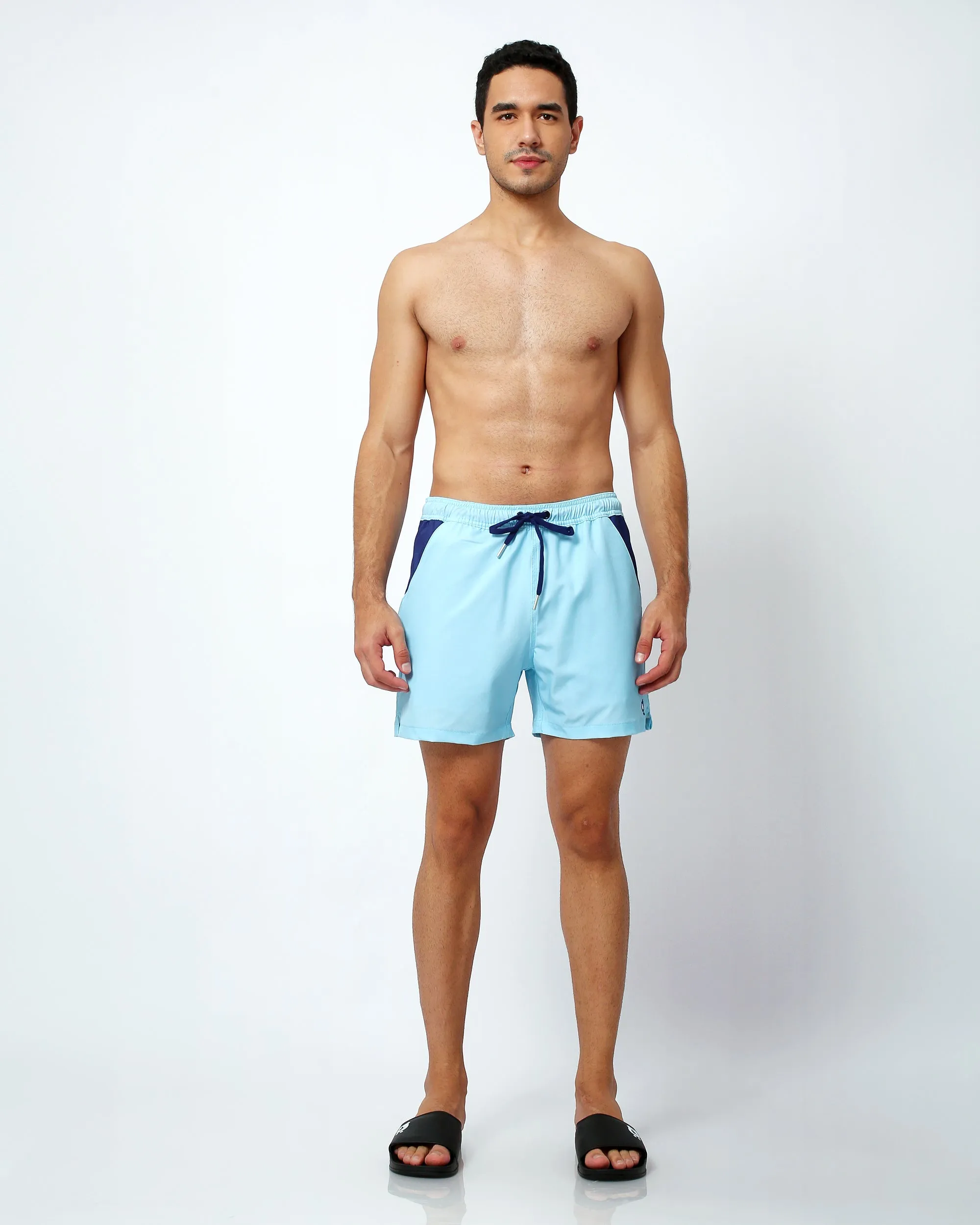 Baby Blue - Waterproof Pocket Swim Shorts