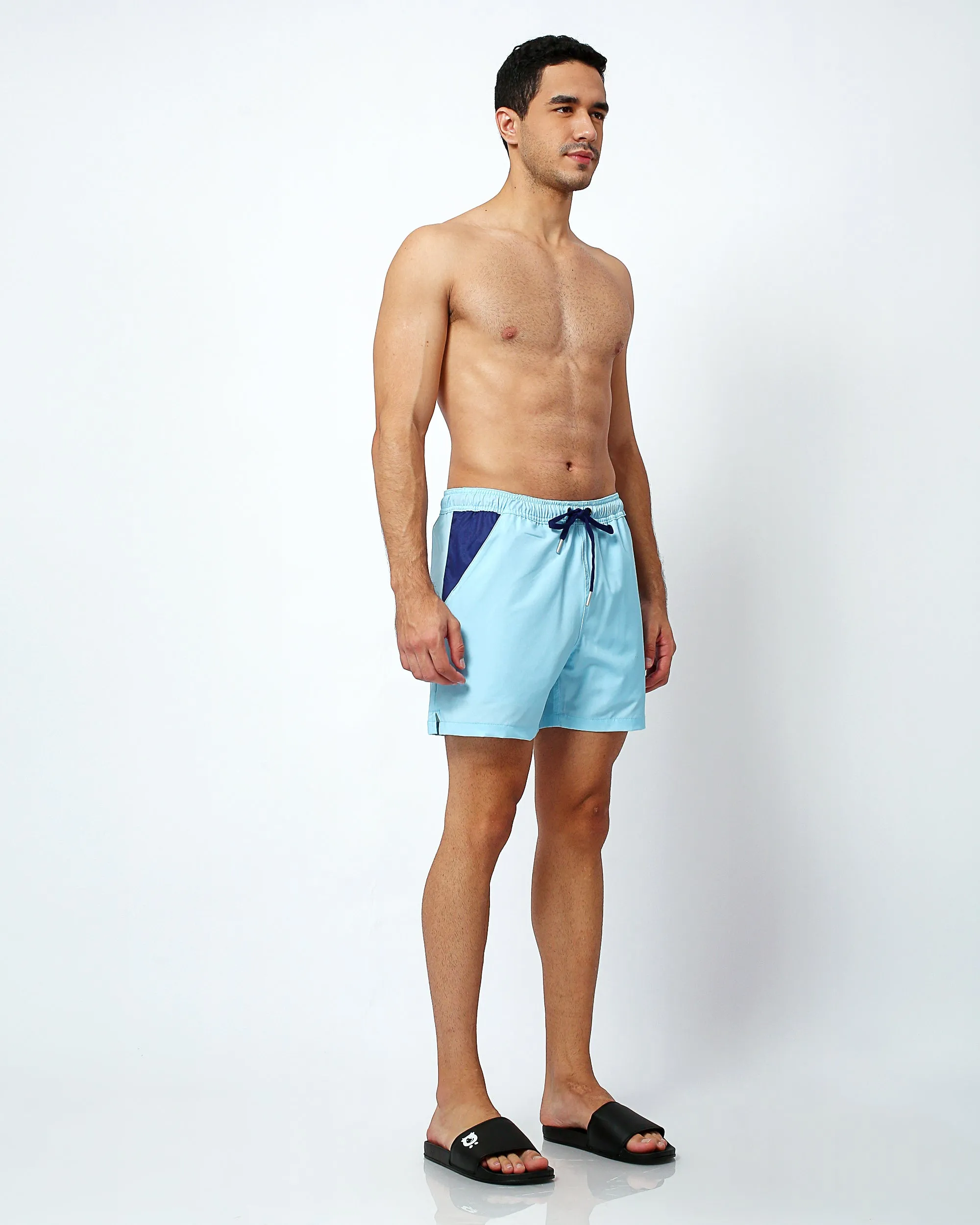 Baby Blue - Waterproof Pocket Swim Shorts