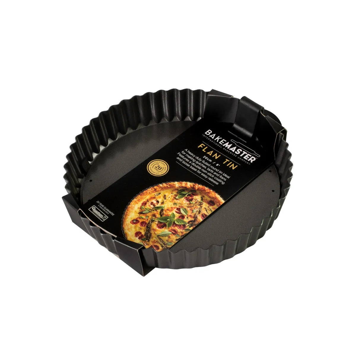 Bakemaster Loose Base Round Quiche Pan 20cm