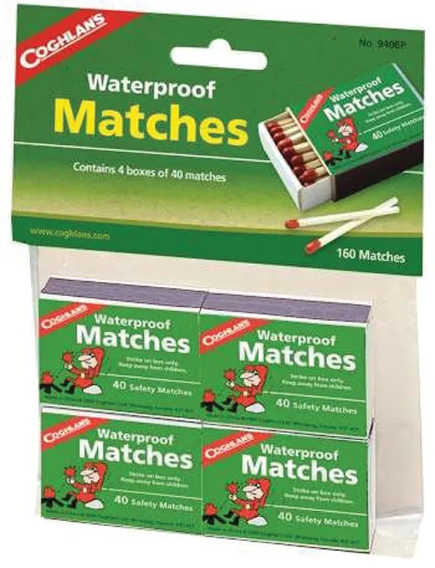 Coghlan's 940BP Waterproof Matches, 40-Stick, Wood Stick :CD 4: QUANTITY: 1