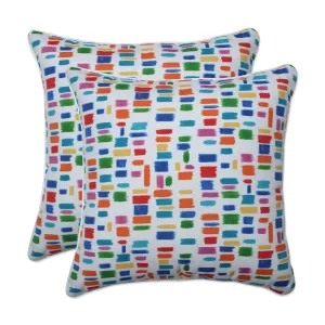 Color Tabs Primaries 16.5-Inch Throw Pillow (Set of 2)