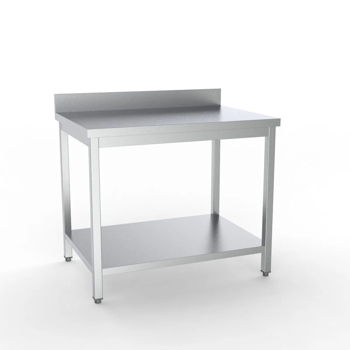 Combisteel Full 430 Stainless Steel 600 Line Worktable With Shelf & Upstand  800mm Wide - 7333.0090