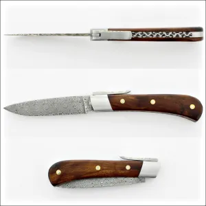 Corsican L'Antò Guilloché Damascus Blade Ironwood