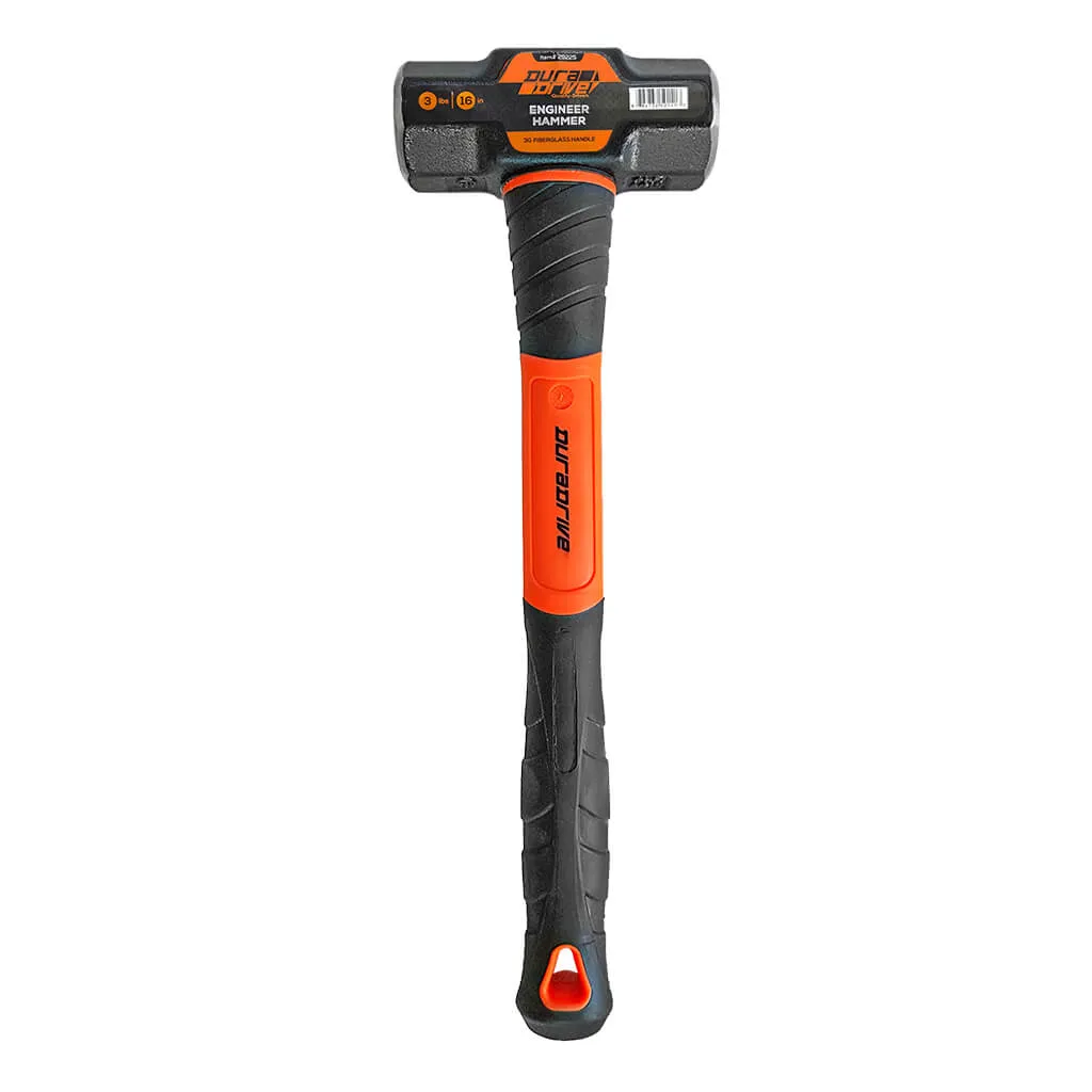 DuraDrive 3 lb. 16 in. Engineering Sledge Hammer with Fibreglass Handle