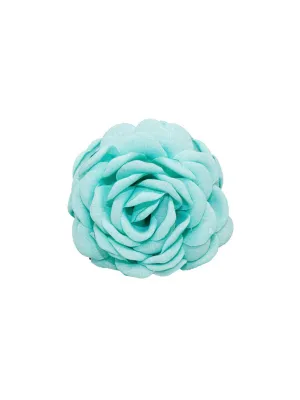 Ellie Floral Hair Clip in Turquoise