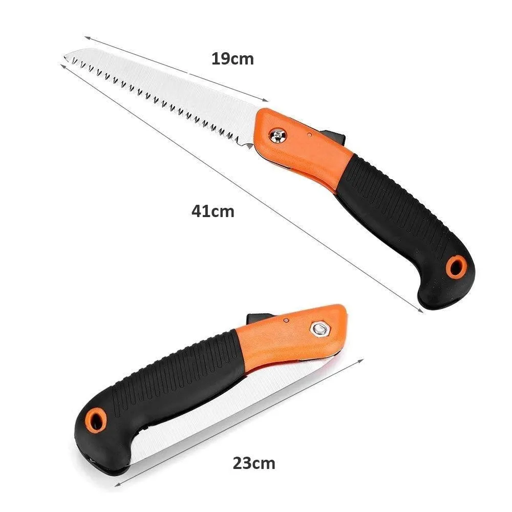 Folding Saw(180 mm) for Trimming, Pruning, Camping. Shrubs and Wood - H00568