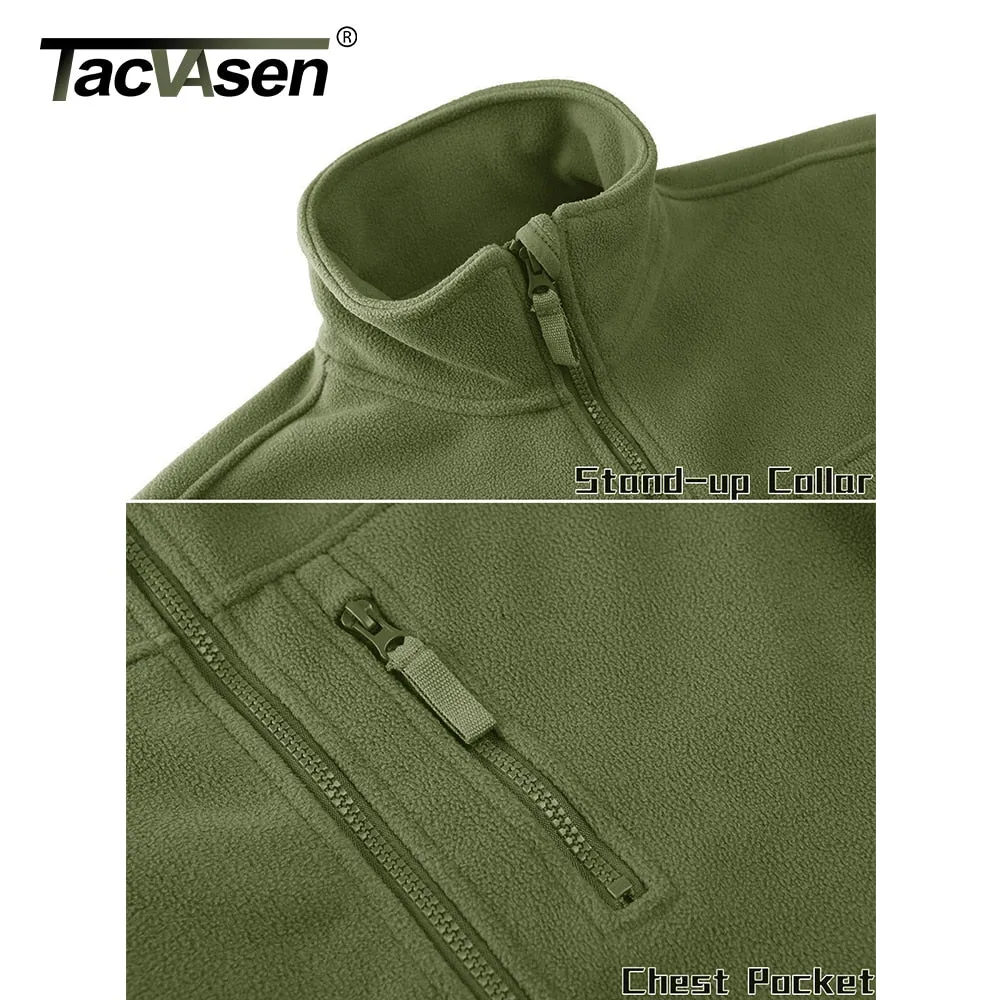 Green-fleece-thermal-warm-casual Tacvasen men's tactical jacket