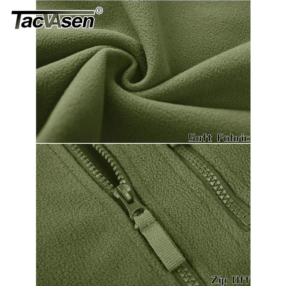 Green-fleece-thermal-warm-casual Tacvasen men's tactical jacket