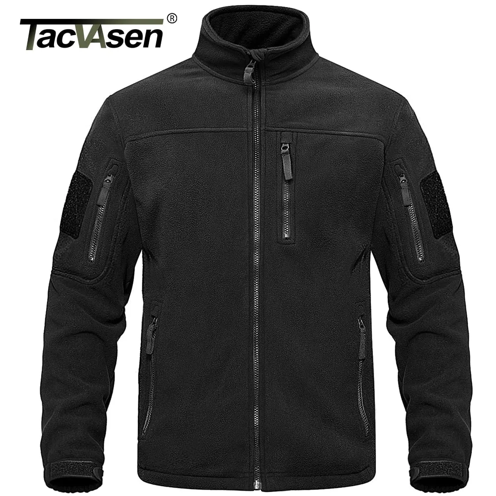 Green-fleece-thermal-warm-casual Tacvasen men's tactical jacket