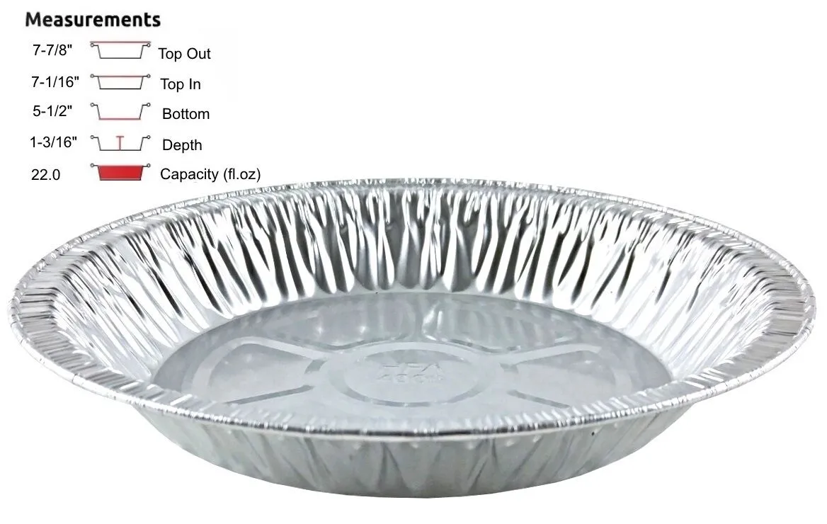 Handi-Foil 8" Extra-Deep Foil Pie Pan 1-3/16" Deep 500/CS