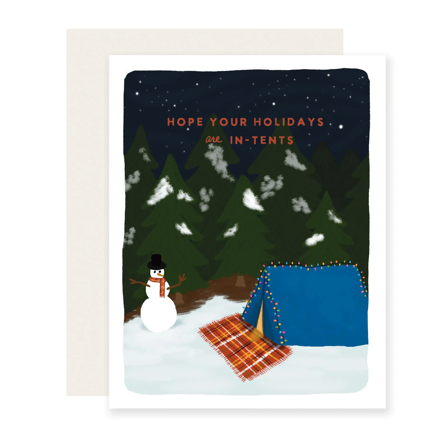 In-Tents Holiday | Outdoorsy Holiday Card