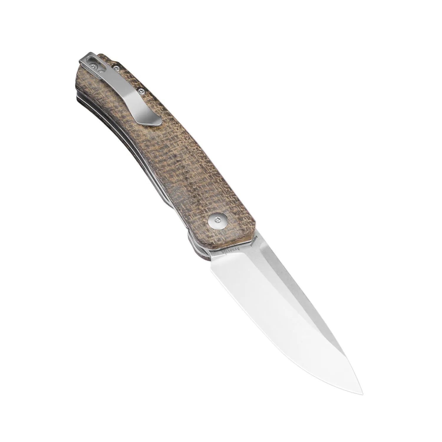 Kizer Agressor 154CM Blade Front Flipper Micarta Handle V3629C1 (2.99 Stonewash)