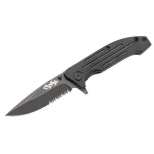 Kuuma 45" Serrated Edge Spring Assisted Folding Knife - Stainless Steel