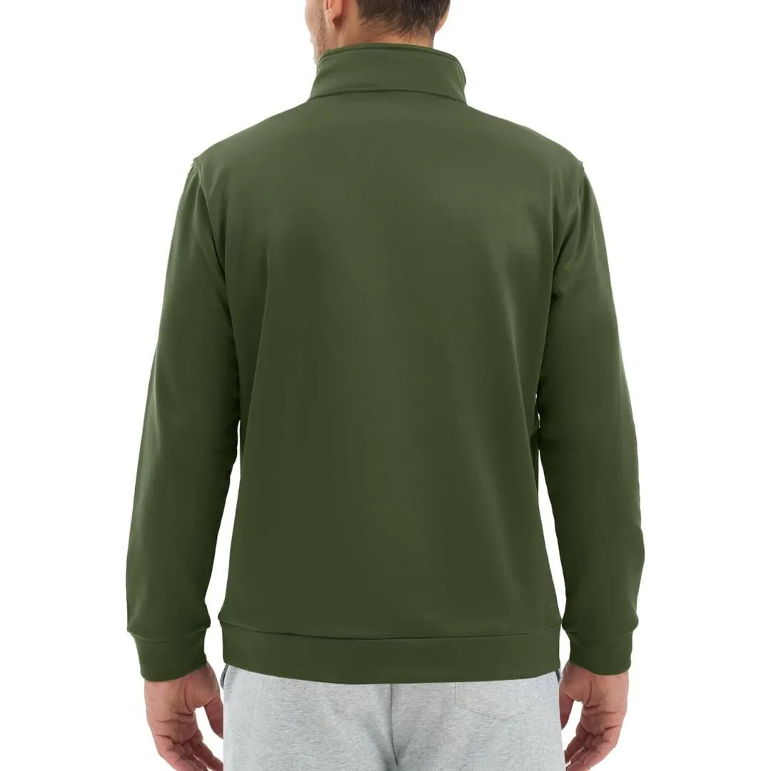 Men's Quarter Zip Pullover Sweatshirts Lightweight Fleece Lined