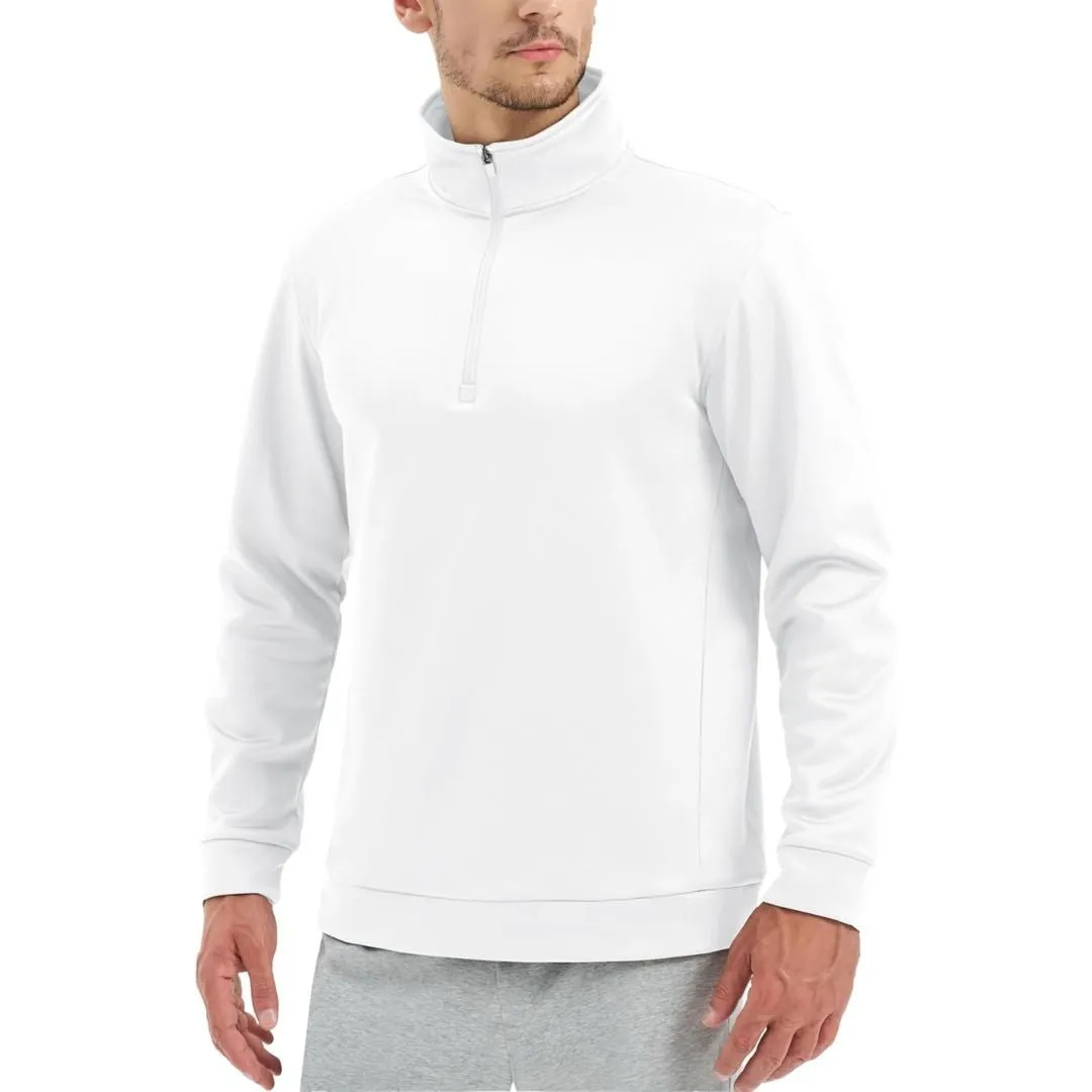 Men's Quarter Zip Pullover Sweatshirts Lightweight Fleece Lined