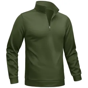 Men's Quarter Zip Pullover Sweatshirts Lightweight Fleece Lined