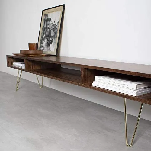 METALBUCKS Storage Console Table with Hairpin Leg