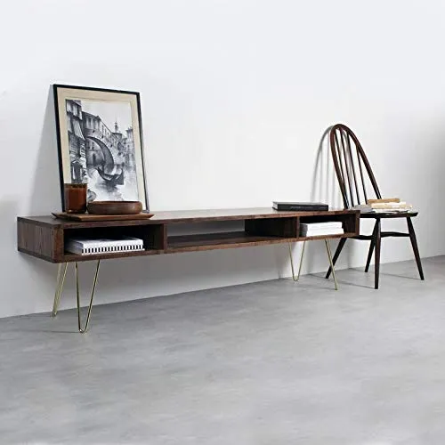 METALBUCKS Storage Console Table with Hairpin Leg