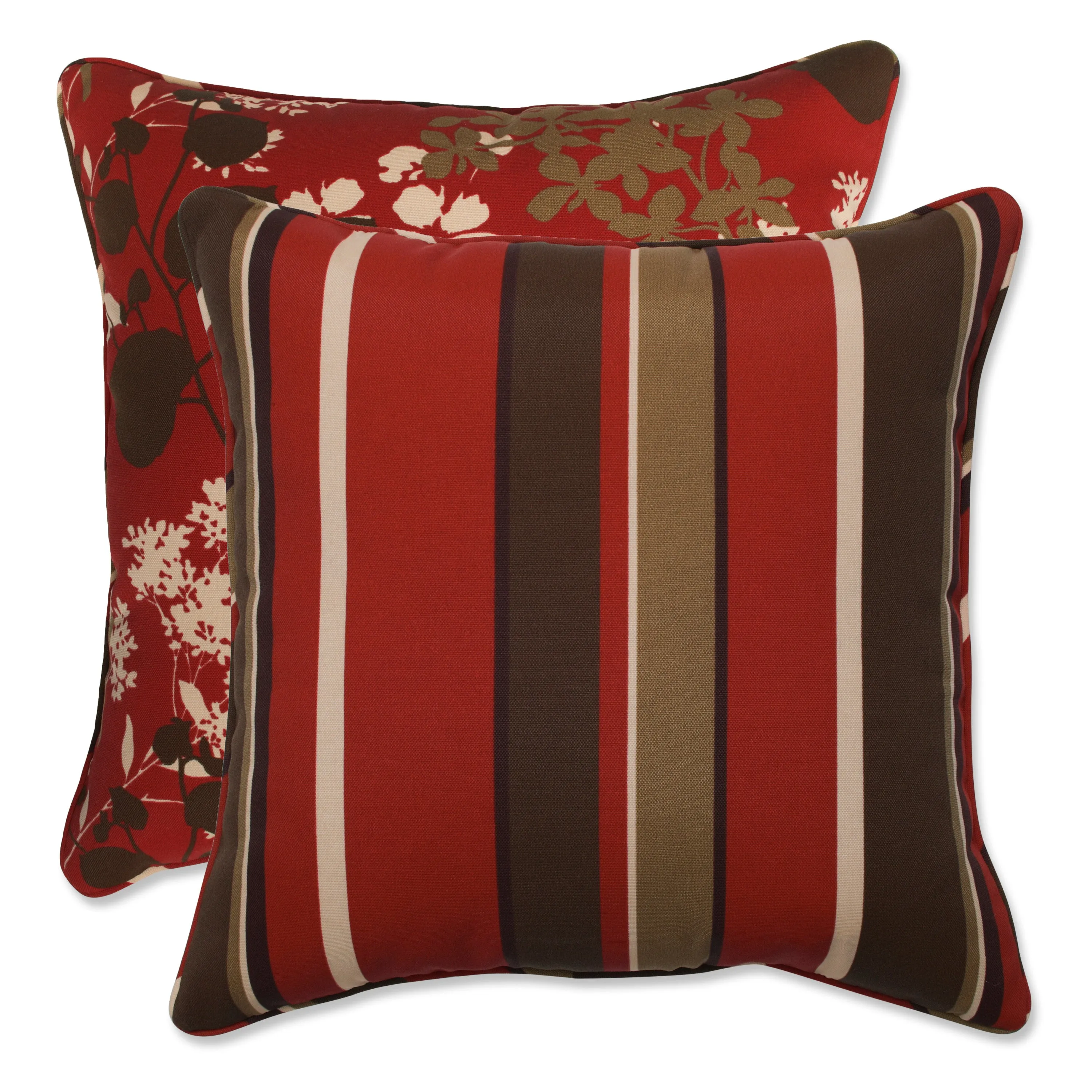 Monserrat / Montifleuri Sangria 16.5-Inch Throw Pillow (Set of 2)