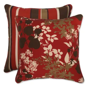 Monserrat / Montifleuri Sangria 16.5-Inch Throw Pillow (Set of 2)