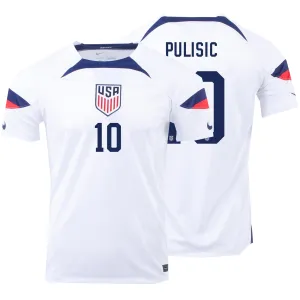 Nike Men's USA 2022/23 Dri-FIT ADV Home Jersey w/ Pulisic #10 Printing