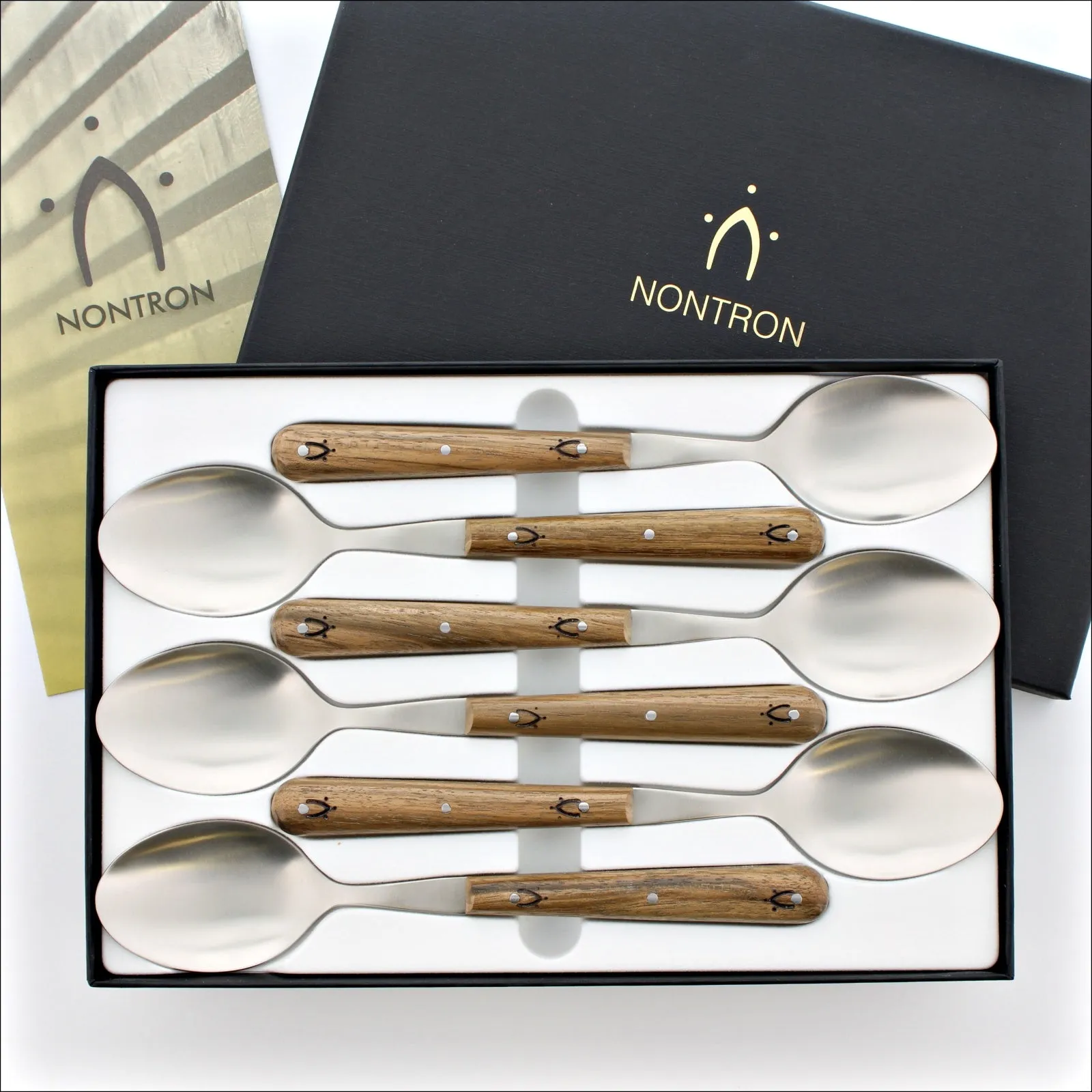 Nontron Steak Knives & Flatware Sets Burled Walnut