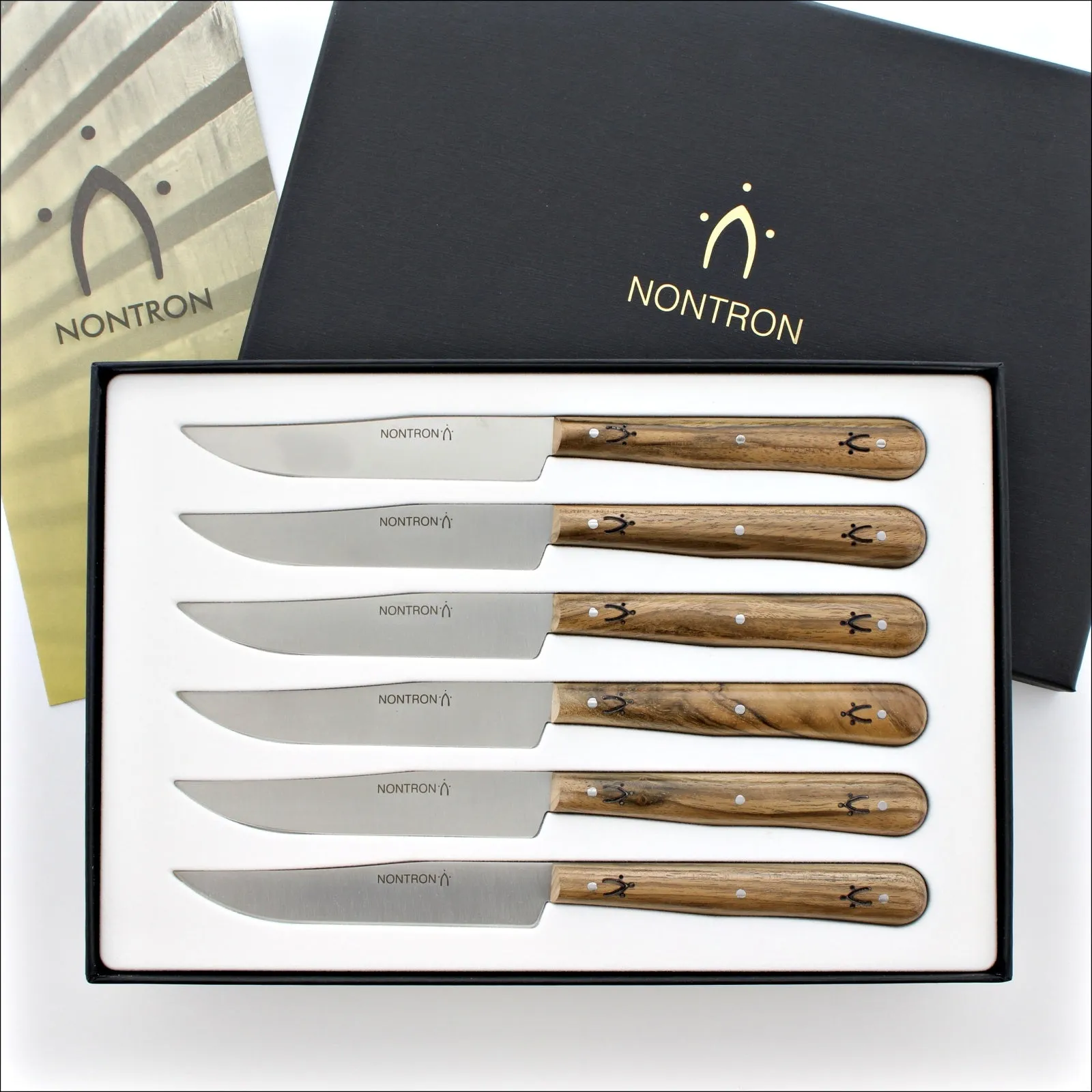 Nontron Steak Knives & Flatware Sets Burled Walnut