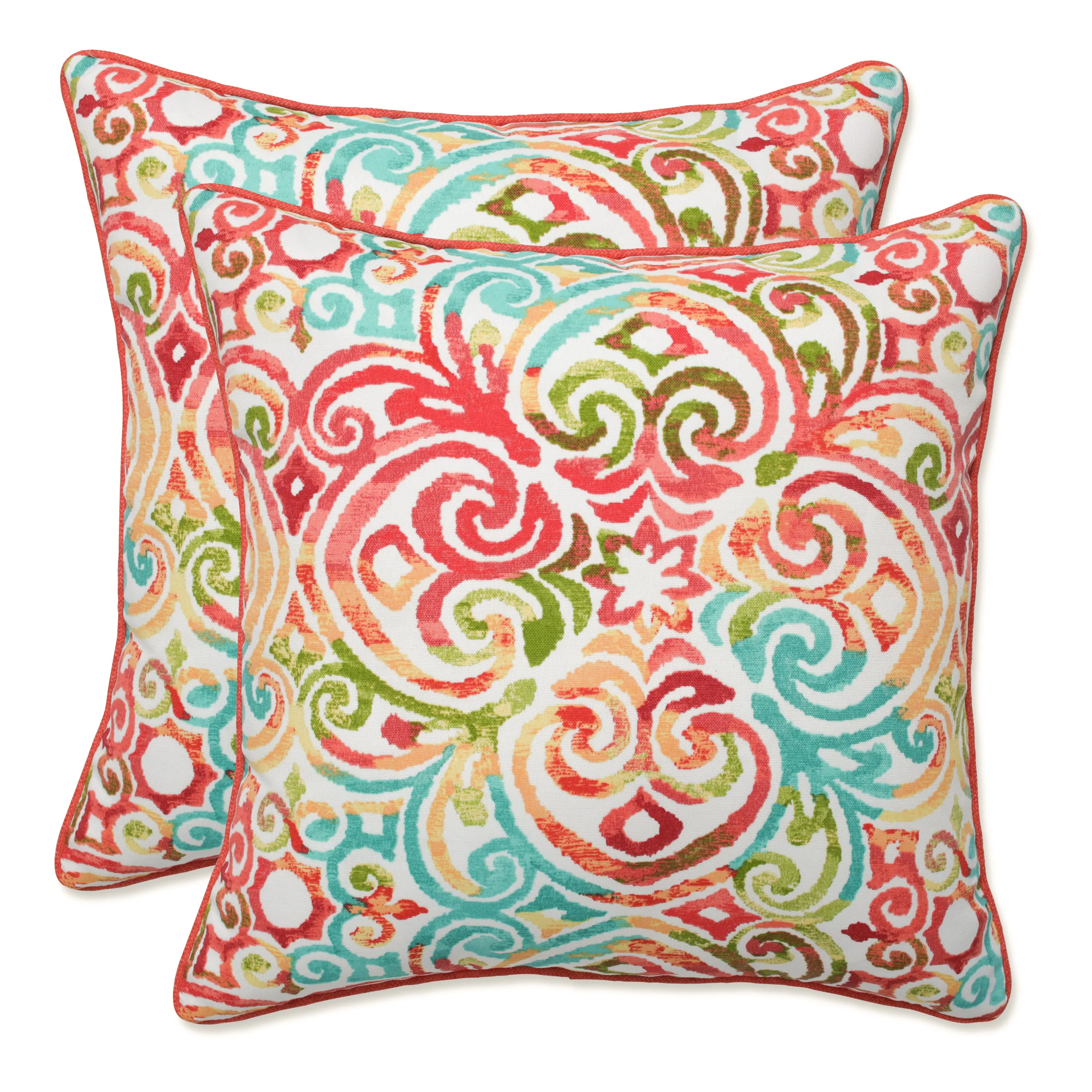 Outdoor/Indoor Corinthian Dapple 16.5-inch Throw Pillow (Set of 2)