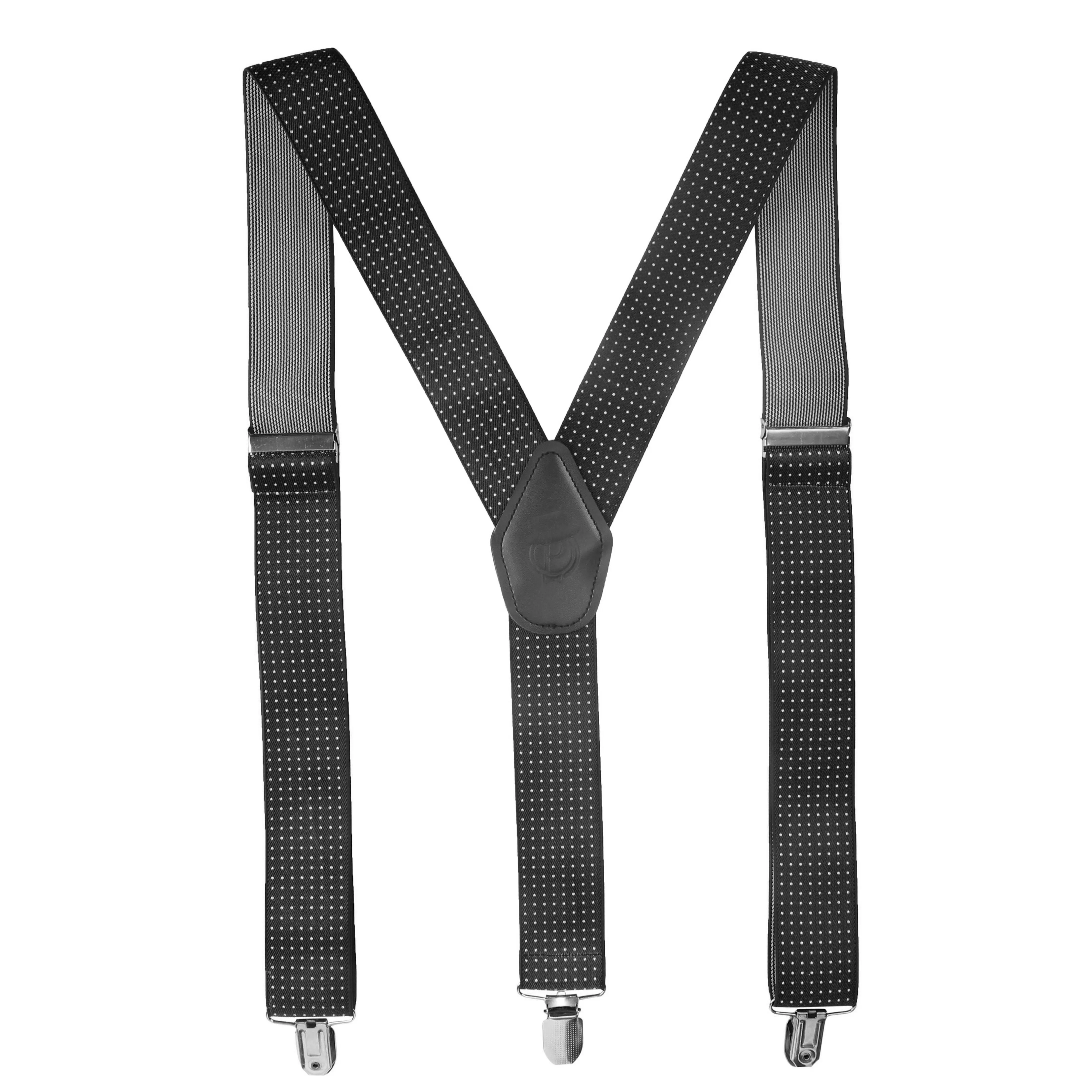 Peluche Y Back Black Suspenders for Men