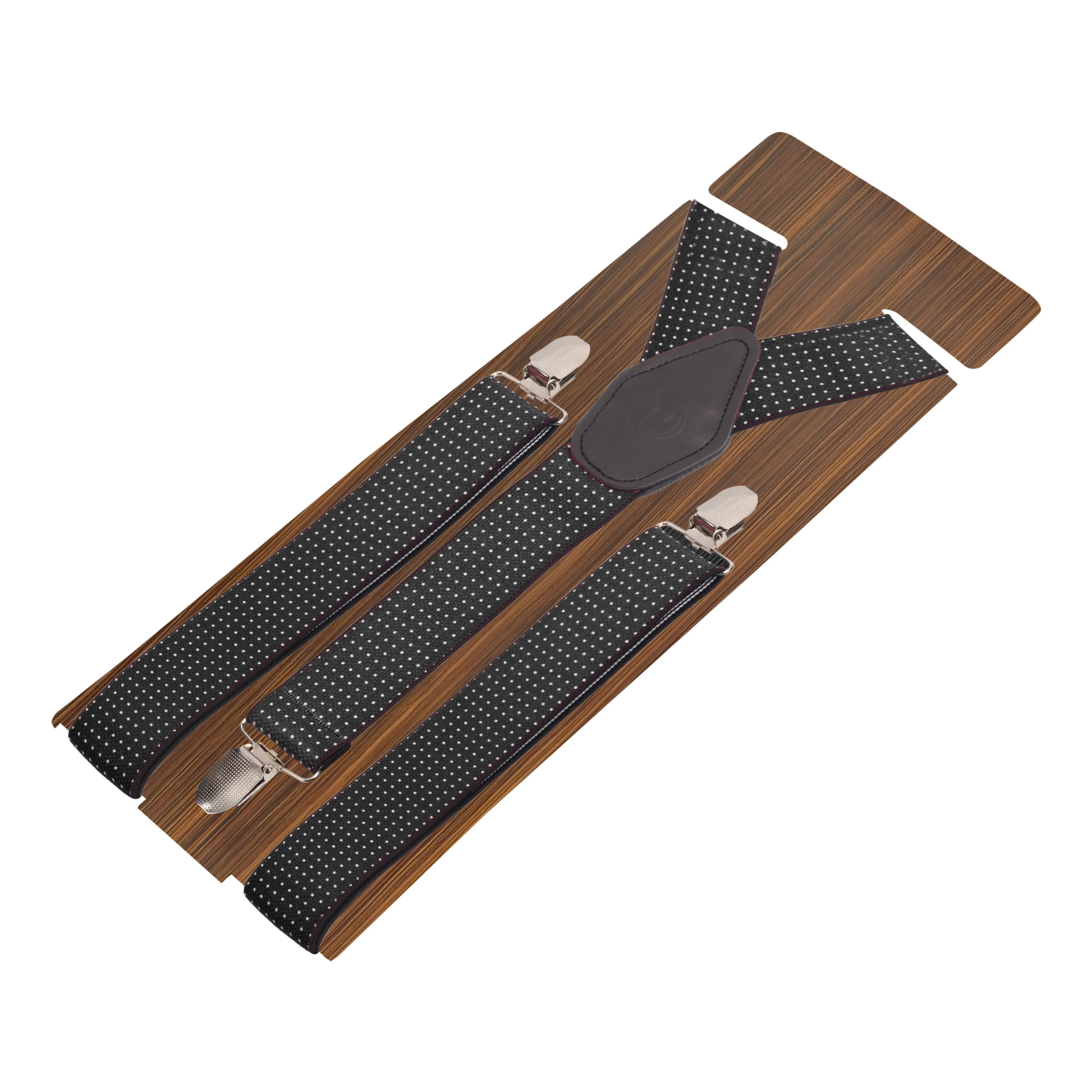 Peluche Y Back Black Suspenders for Men