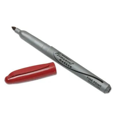 PERMANENT MARKER, FINE POINT, RED (5 DOZEN PER PACK)