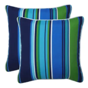 Sea Island Blue 16.5-Inch Throw Pillow (Set of 2)