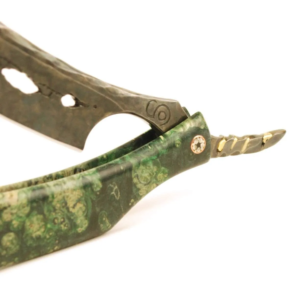 SOLD-Dylan Farnham #49, Custom Straight Razor , the "Lucky Cheshire"