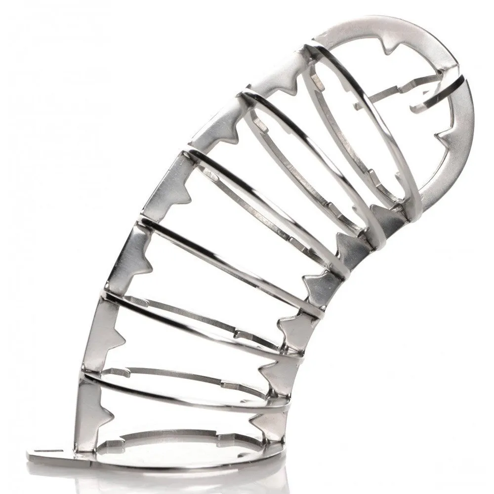 Stainless Steel Spiked Chastity Cage