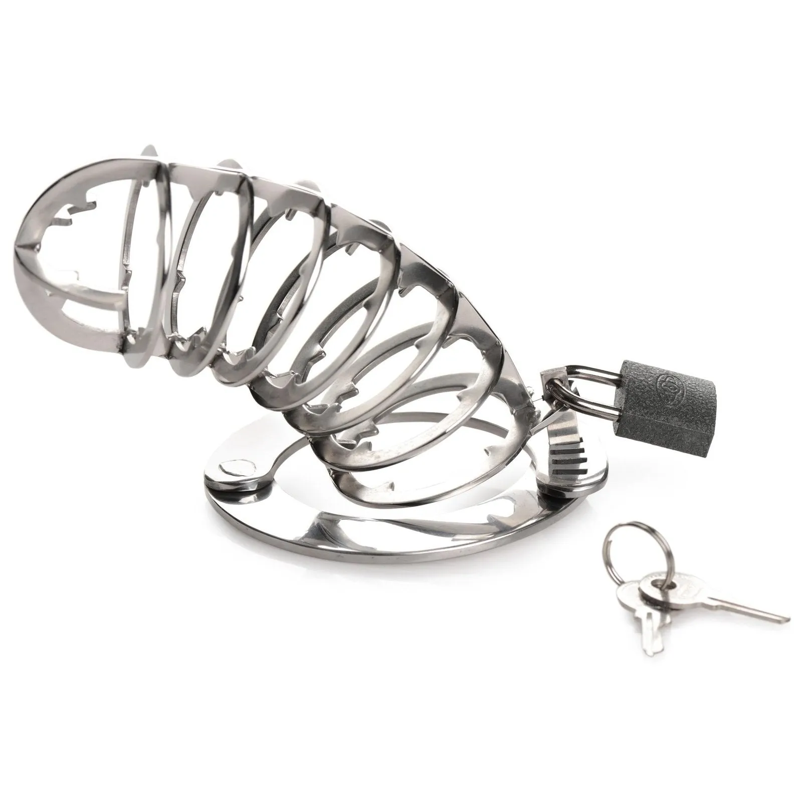 Stainless Steel Spiked Chastity Cage