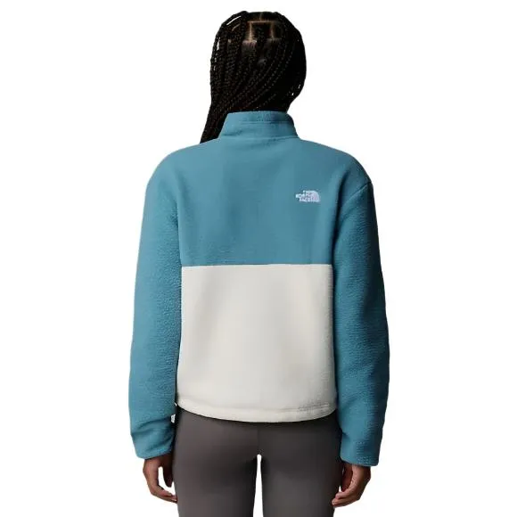 The North Face Womens Fleece Jacket Yumiori ¼ Zip Algae Blue/White