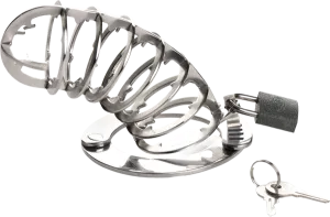 Xr Brands Stainless Steel Spiked Chastity Cage